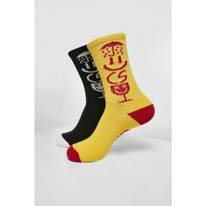 Iconic Icons Socks 2-Pack Black/yellow