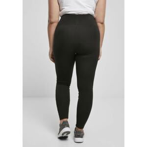 Women's high-waisted leggings black/black