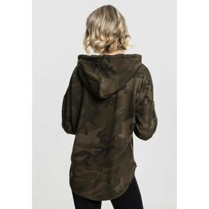 Ladies Oversized Camo Hoody olive camo