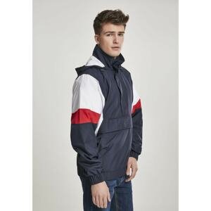 Light 3-Tone Pull Over Jacket navy/white/fire red