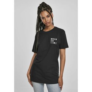 Ladies Never On Time Tee black