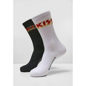 Kiss Socks 2-Pack Black/white