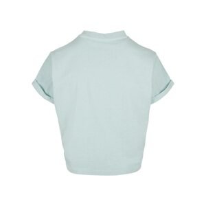 Women's short pigment cut on a T-shirt with sleeves sea blue