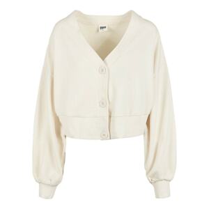 Ladies Organic Oversized Short Terry Cardigan Whitesand