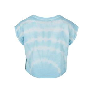 Ladies Short Tie Dye Tee Aquablue