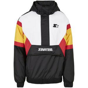 Starter Color Block Half Zip Retro Jacket Black/wht/starter Red/golden