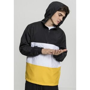 Color Block Pull Over Jacket blk/chromeyellow/wht