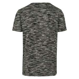 Striped Melange Tee blk/gry