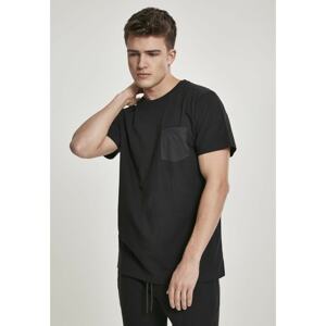 Modal Mix Pocket Tee Black