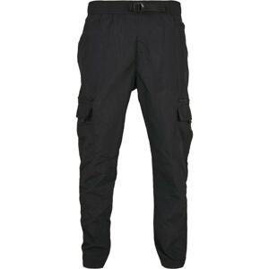 Adjustable Nylon Cargo Pants Black