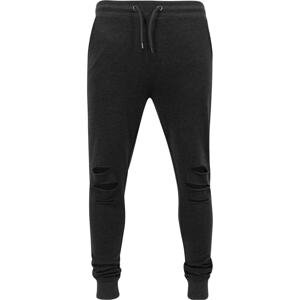 Cutted Terry Pants charcoal