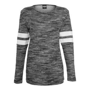 Ladies Terry Melange Crew blk/gry/wh