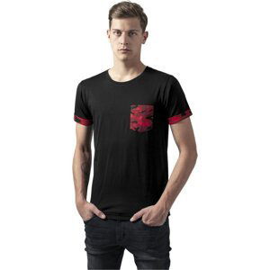 Camo Contrast Pocket Tee red camo