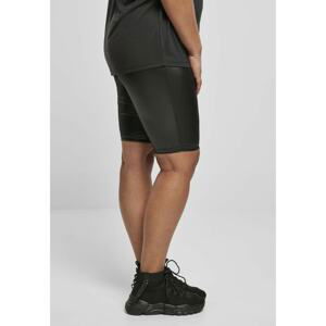 Ladies Imitation Leather Cycle Shorts Black