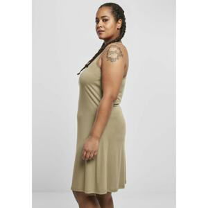 Ladies Modal Short Racer Back Dress Khaki