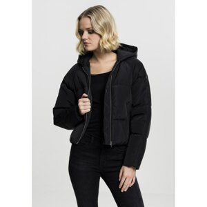 Women's Oversized Puffer Hooded Jacket Black