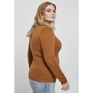 Women's Basic Turtleneck Caramel Sweater