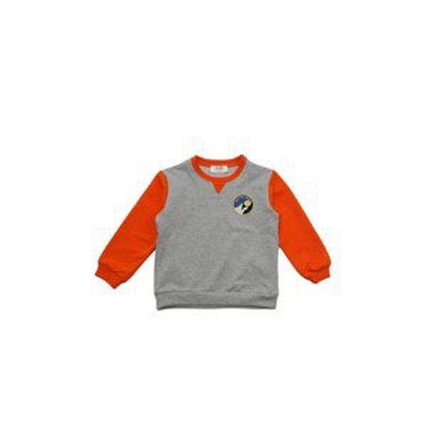 Trendyol Gray Color Block Embroidered Basic Boy Knitted Slim Sweatshirt