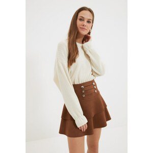 Trendyol Brown Button Detailed Skirt