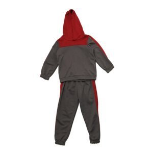 Trendyol Anthracite Color Block Hooded Boy Knitted Slim Tracksuit Set