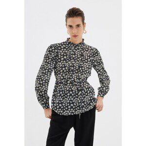 Trendyol Black High Collar Blouse