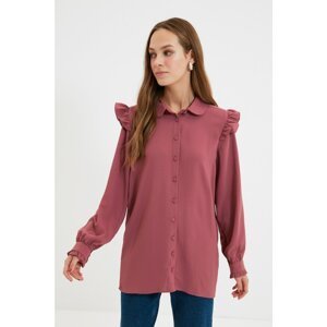 Trendyol Dried Rose Sleeves Frill Detailed Tunic