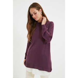 Trendyol Dark Purple Crew Neck Knitwear Sweater