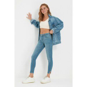 Trendyol Blue High Waist Skinny Jeans