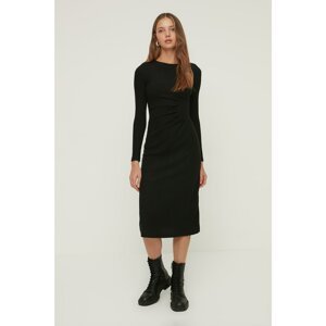 Trendyol Black Garni Detailed Bodycon Knitted Dress