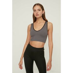 Trendyol Smoked Seamless Cross Strap Detailed Sports Bra