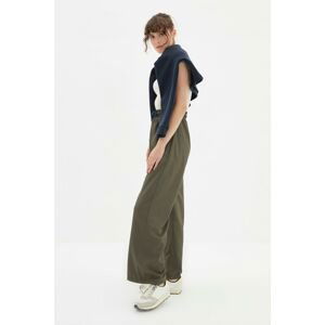 Trendyol Khaki Parachute Fabric Wideleg Knitted Sweatpants