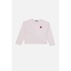 Trendyol Lilac Recycle Striped Knitted T-Shirt