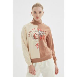 Trendyol Sweatshirt - Beige - Regular fit