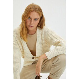 Trendyol Ecru Knitted Detailed Knitwear Cardigan