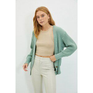 Trendyol Mint Knit Detailed Knitwear Cardigan