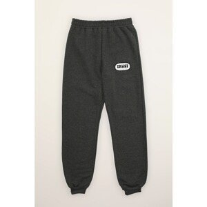 Trendyol Anthracite Embroidered Loose Jogger Raised Knitted Sweatpants