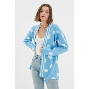 Trendyol Light Blue Jacquard Knitwear Cardigan