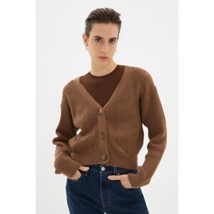 Trendyol Mink Knitted Detailed Knitwear Cardigan