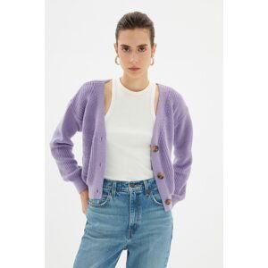 Trendyol Lilac Knit Detailed Knitwear Cardigan