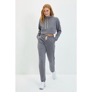 Trendyol Gray Raised Loose Jogger Knitted Sweatpants