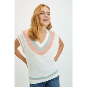 Trendyol Stone V Neck Knitwear Sweater