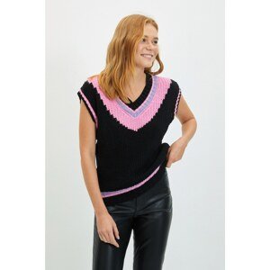 Trendyol Black V Neck Knitwear Sweater