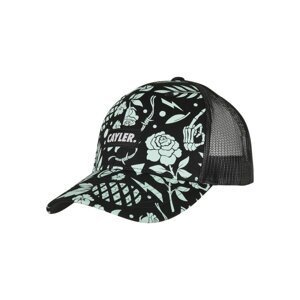 C&S WL Statement Leaves N Wires Curved Trucker Cap Black/mint One Size