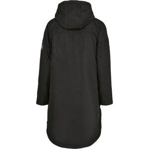 Ladies Long Oversized Pull Over Jacket Black