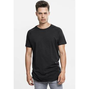 Long Shaped Slub Raglan Tee black