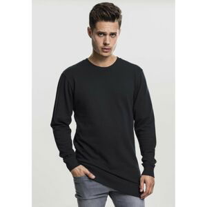 Long Light Fleece Crewneck black