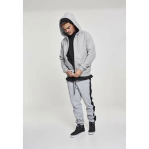 Gray hooded zipper