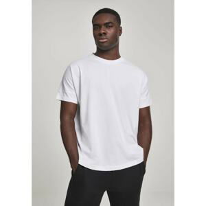 Oversize Cut On Sleeve Tee white