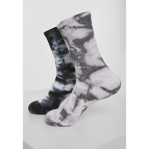 High Socks Tie Dye 2-Pack Black/grey