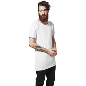 Long Back Shaped Slub Tee white